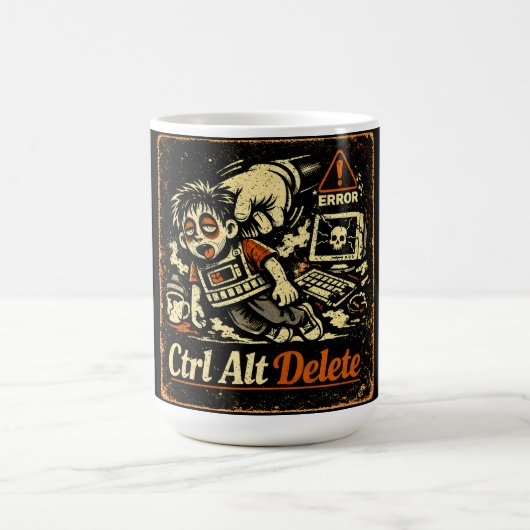 Ctrl Alt Delete – Reboot Life Tech Humor Kaffeetasse (Mittel)