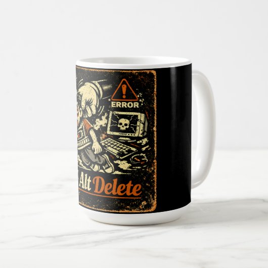 Ctrl Alt Delete – Reboot Life Tech Humor Kaffeetasse (VorderseiteRechts)