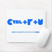 Ctrl+F+U-Weiß Mousepad (Mit Mouse)