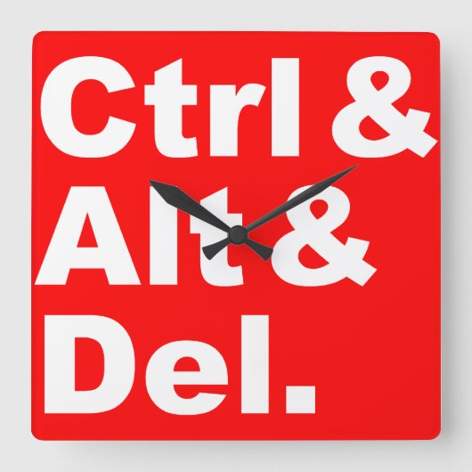 Ctrl u. Alt u. Del Wanduhr (Vorderseite)