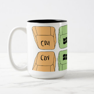 Ctrl Win Alt Zweifarbige Tasse
