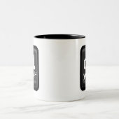 „Ctrl Yourself“-Tastendesign – Minimalistischer Mo Zweifarbige Tasse (Mittel)