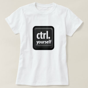„Ctrl Yourself“-Tastenzillustration – Minimalistis T-Shirt