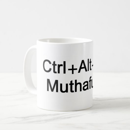 CtrlAltDel feindliche Geek-Tasse Kaffeetasse (Vorderseite Links)