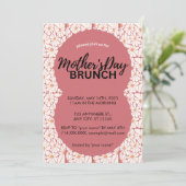 Ctue floral Mutter Tag Brunch Einladung (Stehend Vorderseite)