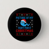 Cture Of My Very First Christmas Joke Funny Xmas H Button (Vorderseite)