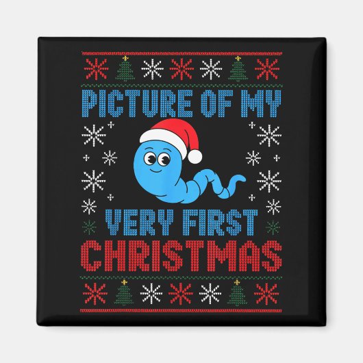Cture Of My Very First Christmas Joke Funny Xmas H Magnet (Vorne)