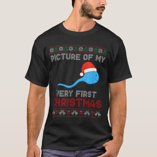 Cture Of My Very First Christmas Joke Funny Xmas T-Shirt (Vorderseite)
