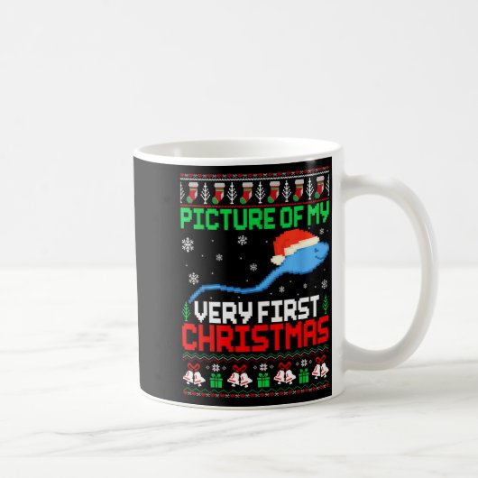Cture Of My Very First Christmas Joke Ugly Xmas Sw Kaffeetasse (Rechts)