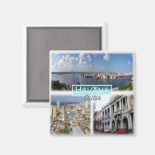 CU0014 Amerika, Kuba, Havanna, Kühlschrank Magnet (Vorderseite/Rückseite)