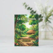 Cu Chi Tunnel Vietnam Postkarte (Stehend Vorderseite)