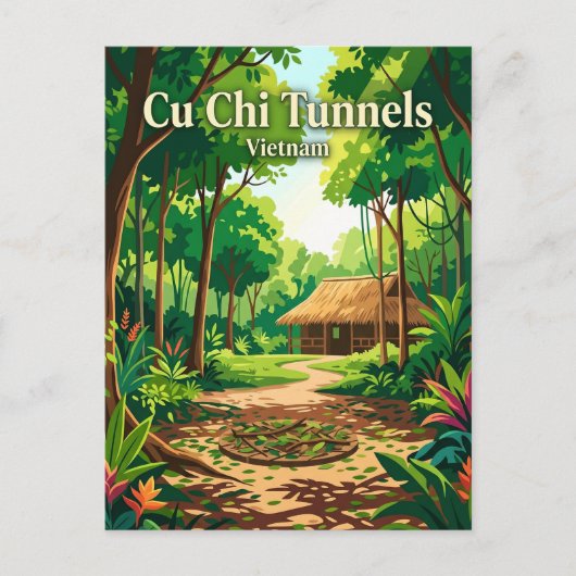 Cu Chi Tunnel Vietnam Postkarte (Vorderseite)