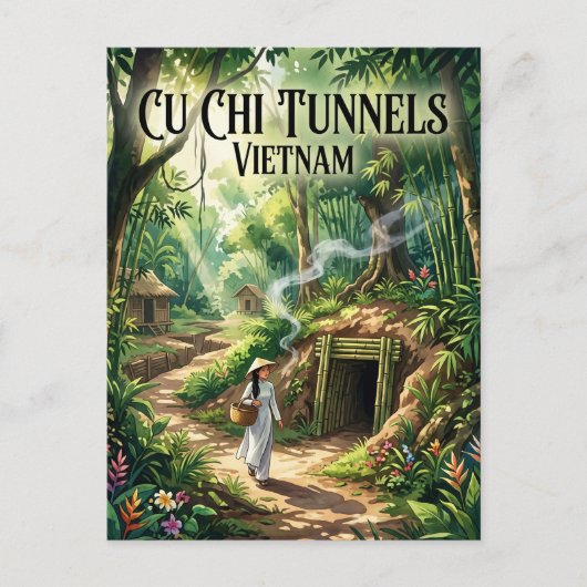 Cu Chi Tunnel Vietnam Postkarte (Vorderseite)