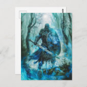 Cú Chulainn "Celtic Heroic Warrior of Ulster Postkarte (Vorne/Hinten)