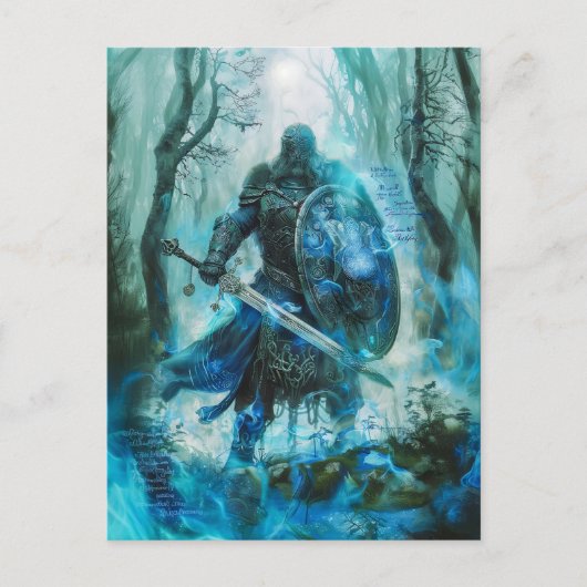 Cú Chulainn "Celtic Heroic Warrior of Ulster Postkarte (Vorderseite)