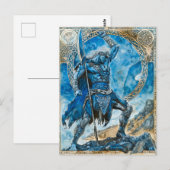 Cú Chulainn "Celtic Heroic Warrior of Ulster Postkarte (Vorne/Hinten)