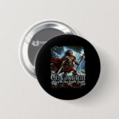 Cu Chulainn Celtic Irish Mythology Krieg Gott Button (Vorne & Hinten)
