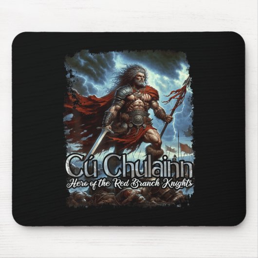 Cu Chulainn Celtic Irish Mythology Krieg Gott Mousepad (Vorne)