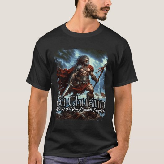 Cu Chulainn Celtic Irish Mythology Krieg Gott T-Shirt (Vorderseite)