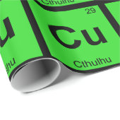 Cu - Cthulhu Chemistry Periodic Table Symbol Geschenkpapier (Rolleneckpunkt)