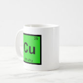 Cu - Cthulhu Chemistry Periodic Table Symbol Kaffeetasse (Vorderseite Links)
