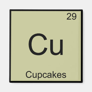 Cu - Cupcakes Funny Chemistry Element Symbol T-Shi Magnet