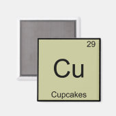 Cu - Cupcakes Symbol für das Symbol für das T-Shir Magnet (Vorderseite/Rückseite)