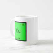 Cu - Curie Funny Element Chemistry Symbol T - Shir Kaffeetasse (Vorderseite Links)