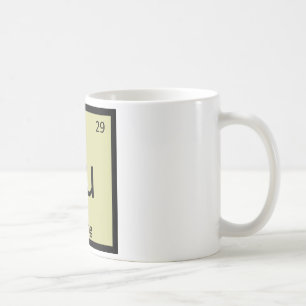 Cu - Curling-Sportchemie Periodensystem Kaffeetasse