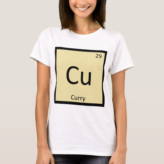 Cu - Curry Gewürz Chemie Periodische Tabelle Symbo T-Shirt (Vorderseite)