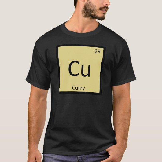 Cu - Curry Gewürz Chemie Periodisches Tabellensymb T-Shirt (Vorderseite)