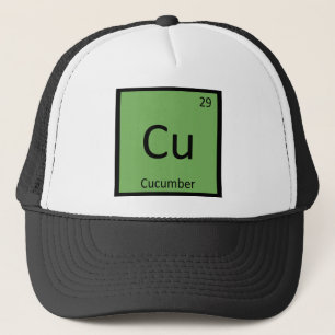 Cu - Gurken-Gemüse-Chemie Periodensystem Truckerkappe