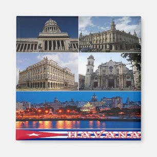 CU - Kuba - Havana Mosaic - Collage Magnet
