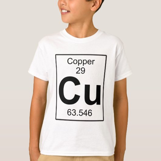 Cu - Kupfer T-Shirt (Vorderseite)