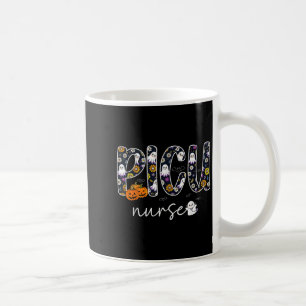 Cu Nurse Pumpkin Ghost Halloween Pädiatrische Icu Kaffeetasse