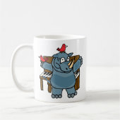 CU Rhino, der Klavier-Tasse spielt Kaffeetasse (Links)