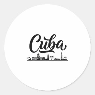 Cu Skyline Reise Urlaub Outfits  Runder Aufkleber