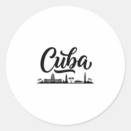 Cu Skyline Reise Urlaub Outfits Runder Aufkleber (Vorderseite)