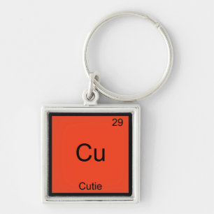 Cu - Süsse Chemie Element Symbol Funny Periodic Schlüsselanhänger