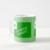 Ču vi parolas Esperante? Kaffeetasse (Vorderseite Links)