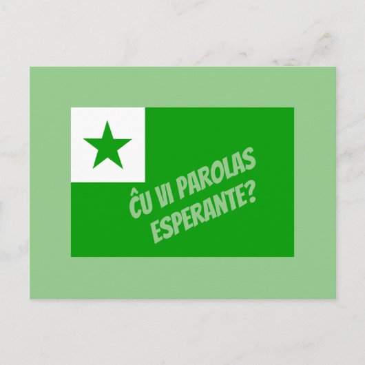 Ču vi parolas Esperante? Postkarte (Vorderseite)