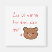 Ču vi vere flirtas kun mi? magnet (Vorne)