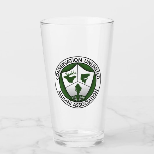 CUAA-Logo auf einem Pint-Glas Glas (Vorderseite)
