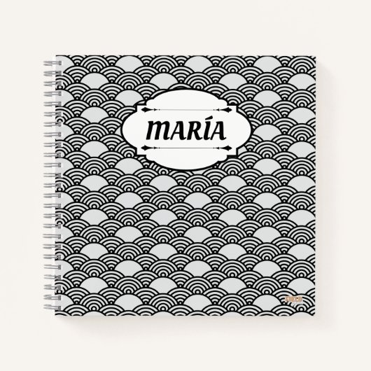 Cuaderno Asian Pattern Notizblock (Vorderseite)