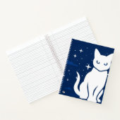 Cuaderno Cat White in the Night Notizblock (Innenseite)