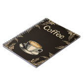 Cuaderno Coffee Latte Cup mit Blätter und Kirschen Notizblock (Linke Seite)
