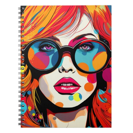 Cuaderno Comic Pop Art Girl Notizblock (Vorderseite)