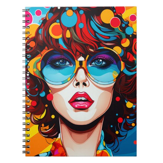 Cuaderno Comic Pop Art Girl Notizblock (Vorderseite)