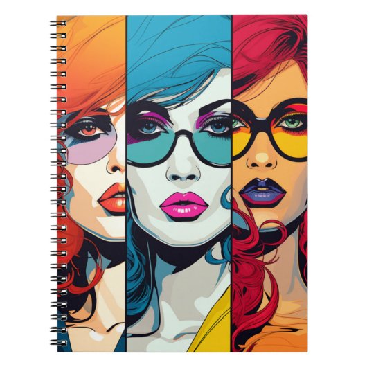 Cuaderno Comic Pop Art Girl Notizblock (Vorderseite)