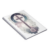 Cuaderno cross tattoo flower 30 notizblock (Rechte Seite)